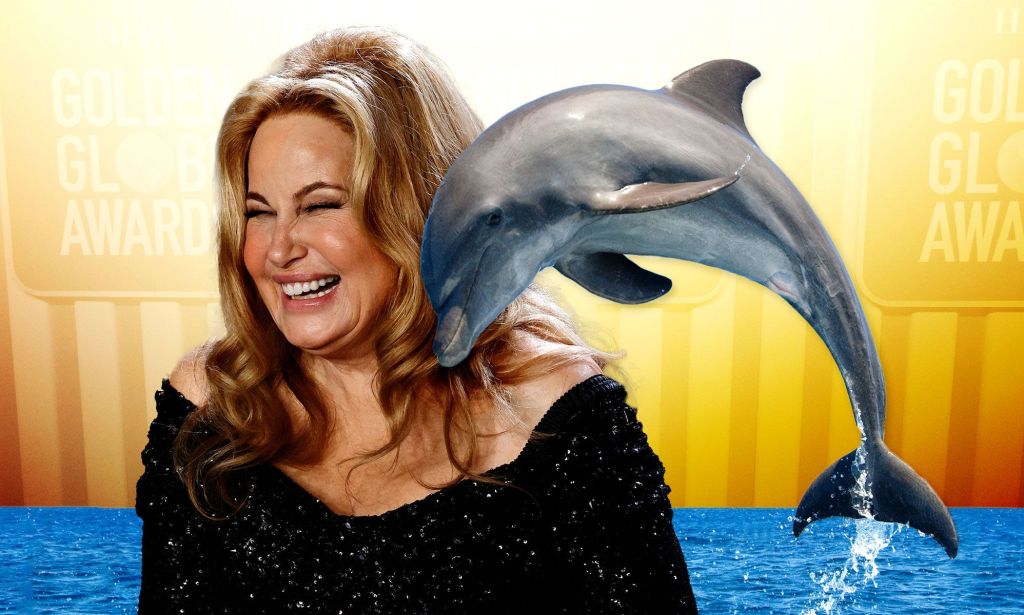 Jennifer Coolidge and a dolphin.