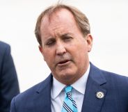 Ken Paxton speaking during an address outside of US Congress.