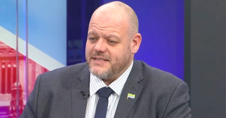 Mark Jenkinson, a Tory MP, speaking during an appearance on GB News. He is pictured wearing a grey suit and a navy tie with a white shirt.