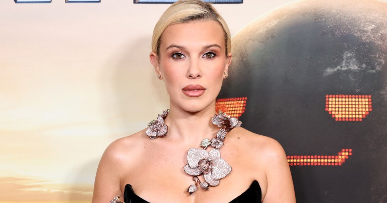 NEW YORK, NEW YORK - MARCH 11: Millie Bobby Brown attends the Netflix's "The Electric State" Fan Screening at The Paris Theatre on March 11, 2025 in New York City. (Photo by Jamie McCarthy/Getty Images)