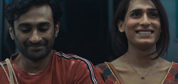 Ali Junejo (L) and Alina Khan (R) in new Joyland trailer released in the UK.