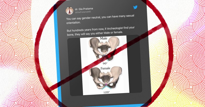 Pelvic bone conspiracy theory tweet