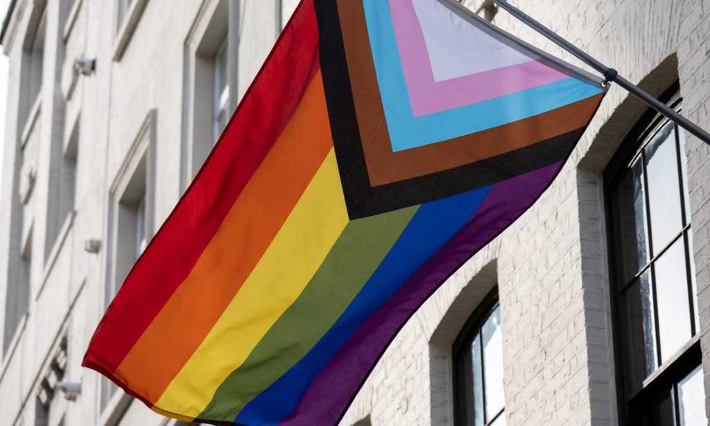 Pride Progress flag in London