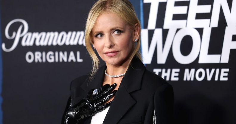 Sarah Michelle Gellar at the Teen Wolf The Movie premiere.