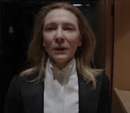 Cate Blanchett as gay conductor Lydia Tár in Tood Field's drama film Tár