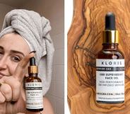 Acne sufferers are turning to Kloris’ CBD Superboost Face Oil due to its ability to calm and soothe inflamed skin.