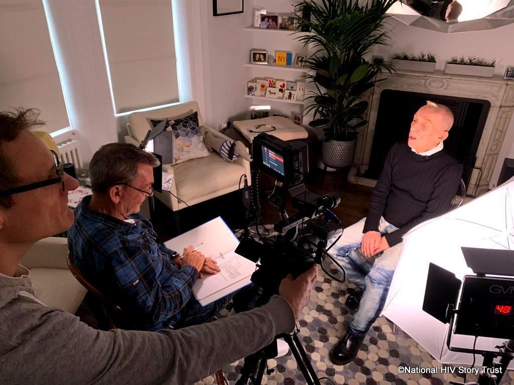 Paul Coleman interviewing one of the participants in the National HIV Story Archive.