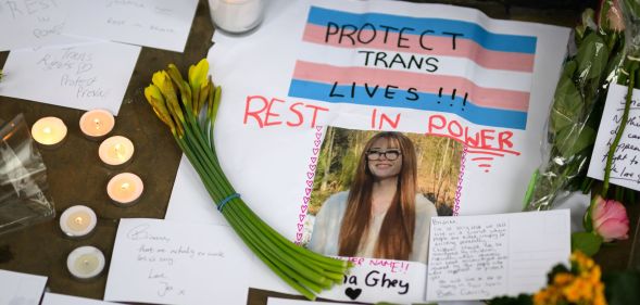 Various postcards dedicated to Brianna Ghey.