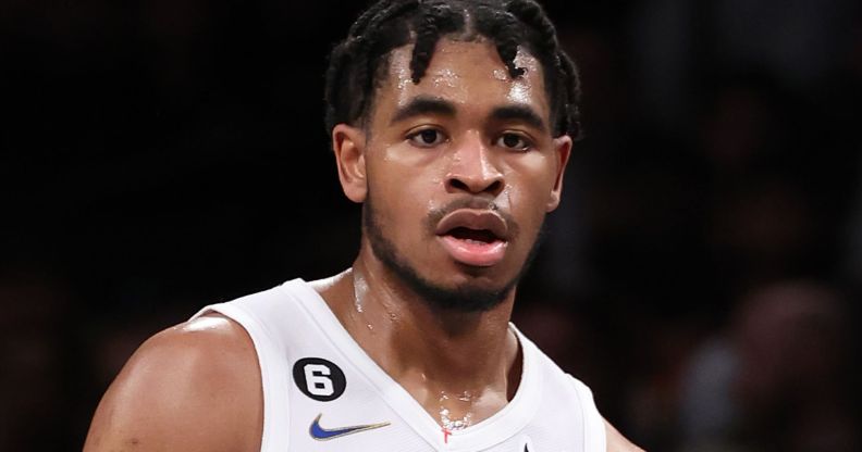 Cam Thomas during an NBA basketball match.