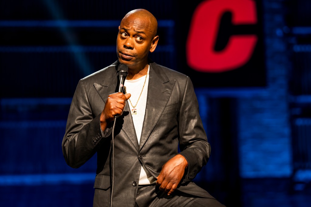 Dave Chappelle in his controversial Netflix special, The Closer. (Mathieu Bitton/Netflix)