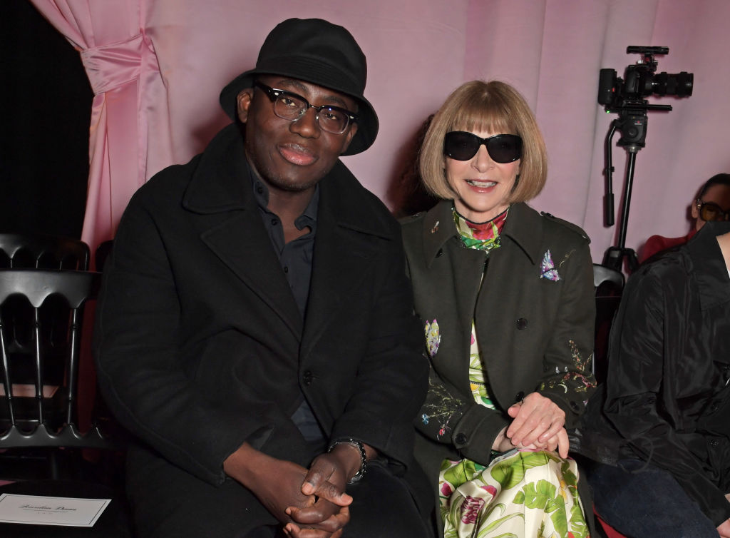 British Vogue Editor Edward Enninful (left) and American Vogue Editor-in-Chief Anna Wintour