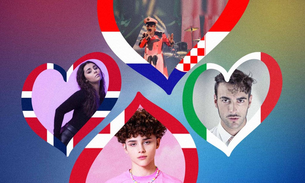 Eurovision Song Contest 2023 song entrants Reiley (Denmark), Alessandra (Norway), Marco Mendoni (Italy) and Let 3 (Croatia)