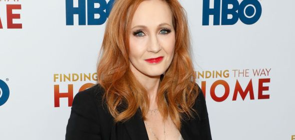 JK Rowling during a red carpet event.