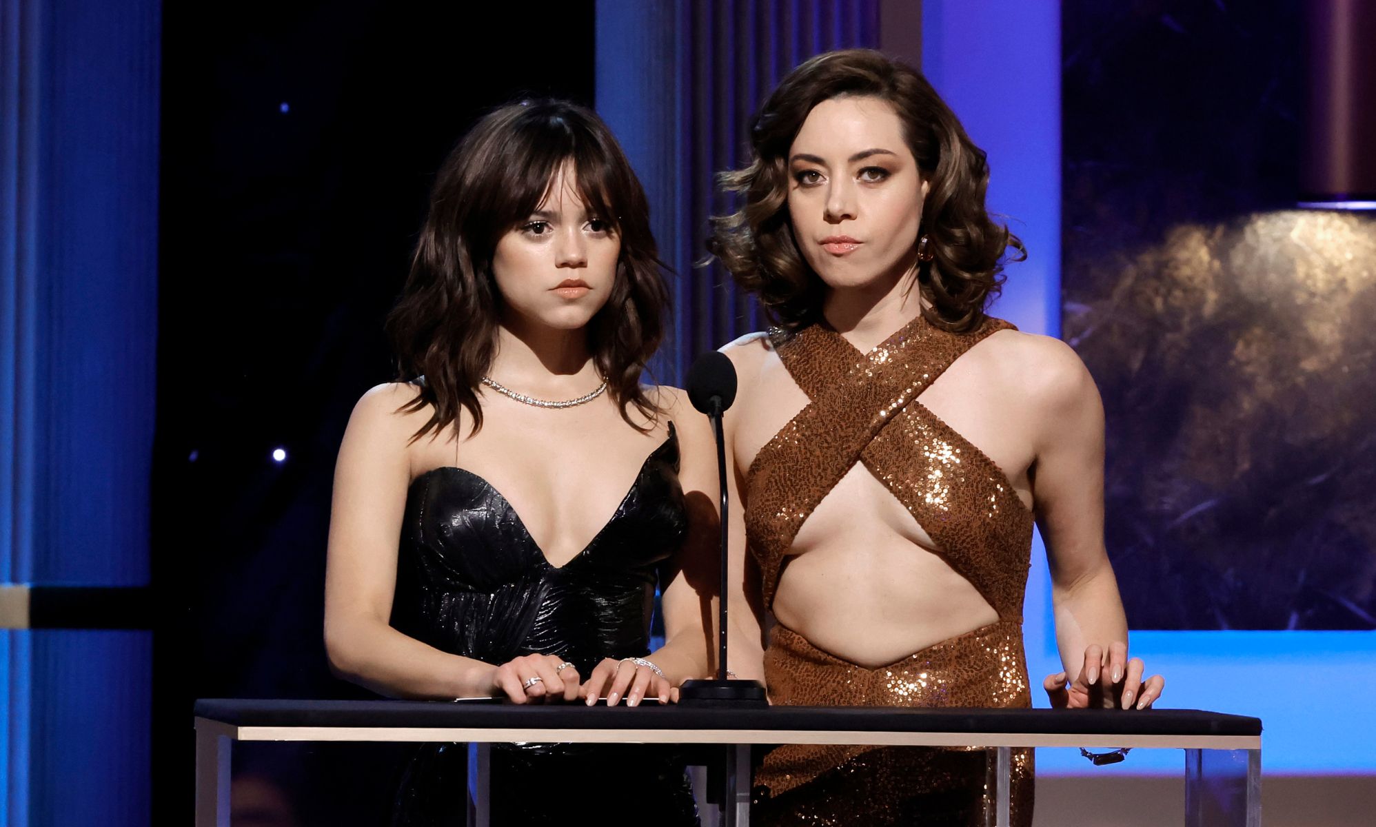 Jenna Ortega and Aubrey Plaza send fans wild at SAG Awards