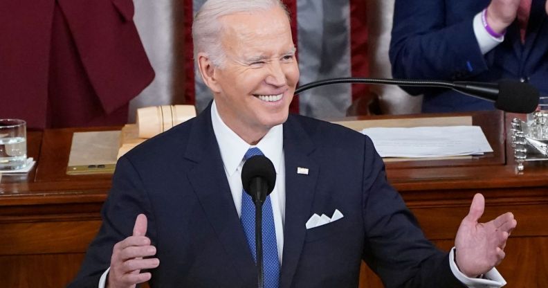 Joe Biden during the State of the Union address