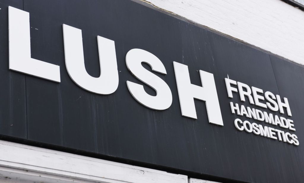 This is a store front for Lush,
