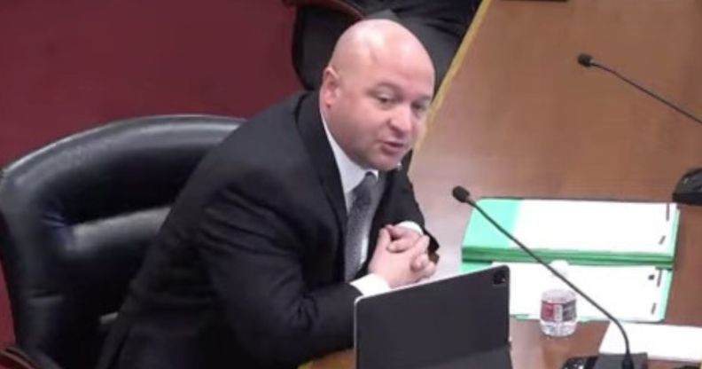 Matt McKee during the Arkansas Judiciary Committee meeting.