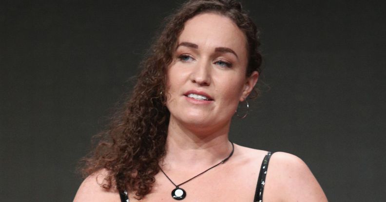 Former Westboro Baptist Church member and The Witch Trials of JK Rowling host Megan Phelps-Roper speaking at an event.