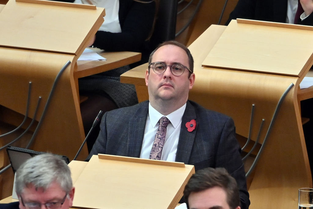 Paul O'Kane during First Minister's Questions in the Scottish Parliament, on November 10, 2022.