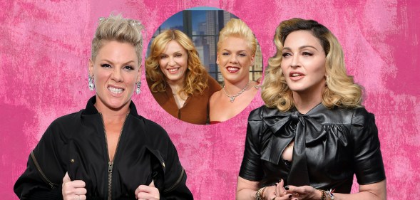 P!nk (L) and Madonna (R).