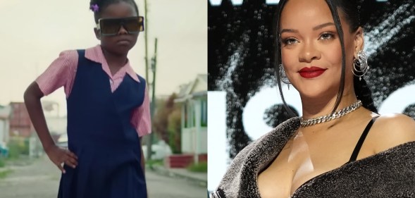 Rihanna champions Barbados in new promo for Super Bowl halftime show. (Apple Music_Getty)