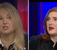 A split-screen image showing transgender newsreader India Willoughby on the left and author Ella Whelan on the right who appeared on BBC's Question Time on Thursday 2 February