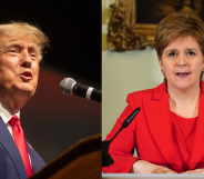 Split image depicting Donald Trump and Nicola Sturgeon