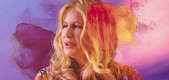 Jennifer Coolidge in a haze of colours