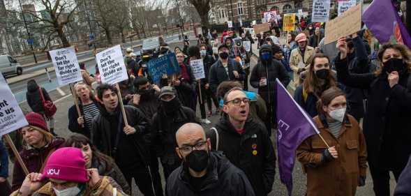 Protesters outside Tate Britain