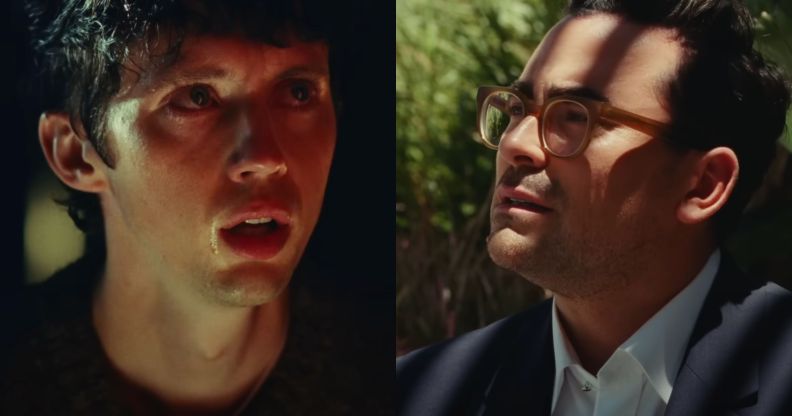 Troye Sivan (left) and Dan Levy in a teaser for HBO's The Idol