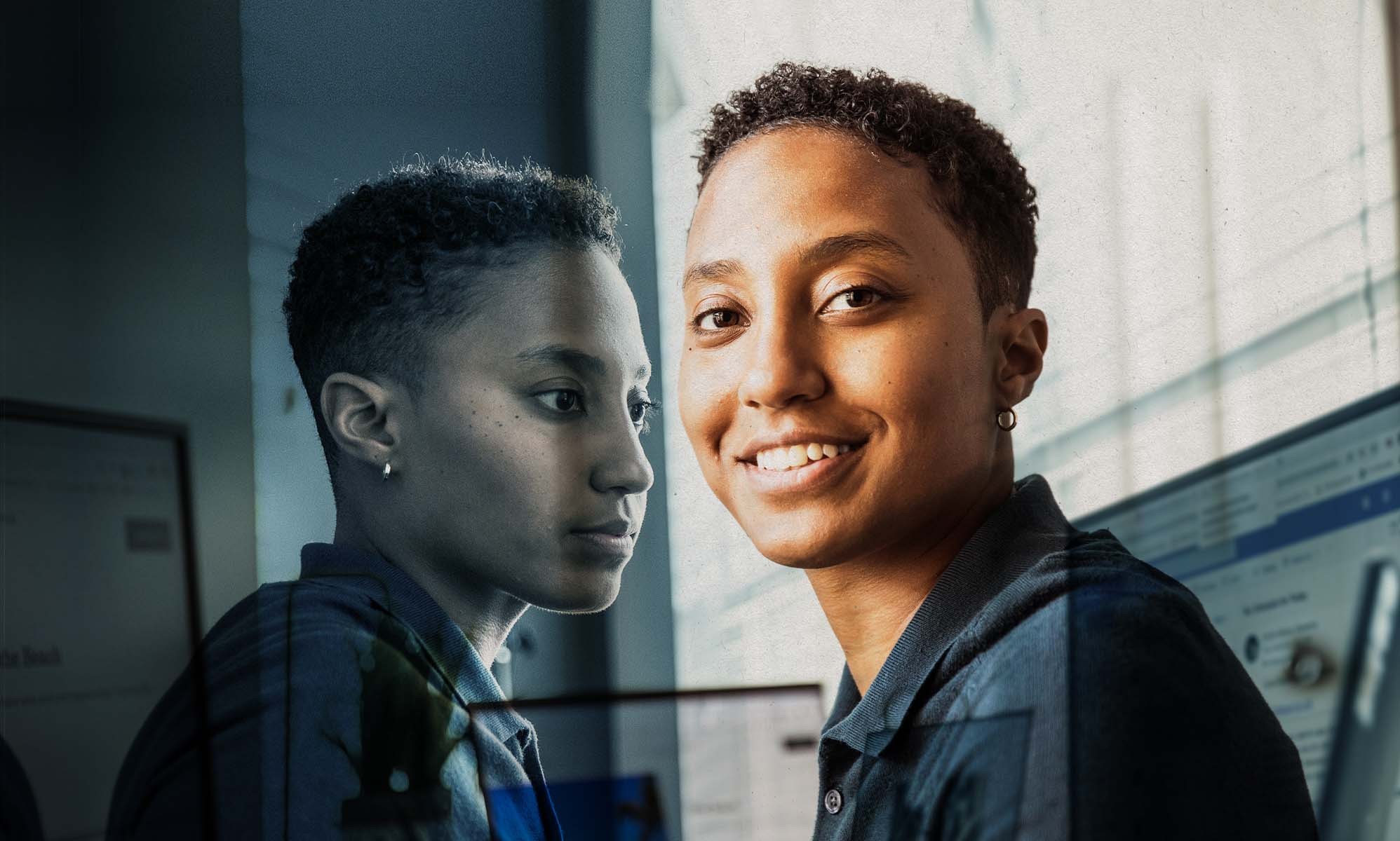 LGBTQ professional facing imposter syndrome in a work setting