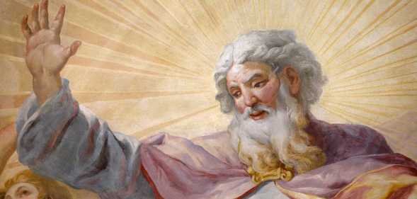 Painting of God, showing them as an old white man with a long beard