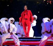 Rihanna debuted a new Fenty Beauty product during her Super Bowl halftime performance.