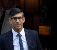 A photo of prime minister Rishi Sunak leaving 10 Downing Street