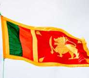 The Sri Lankan flag