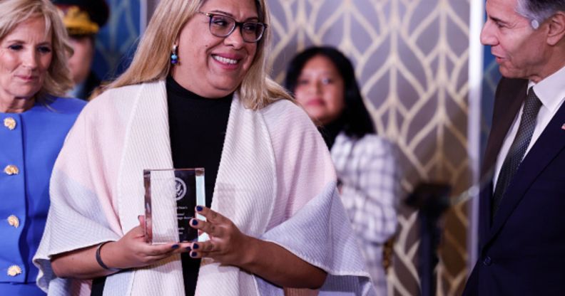 Alba Rueda accepting her award