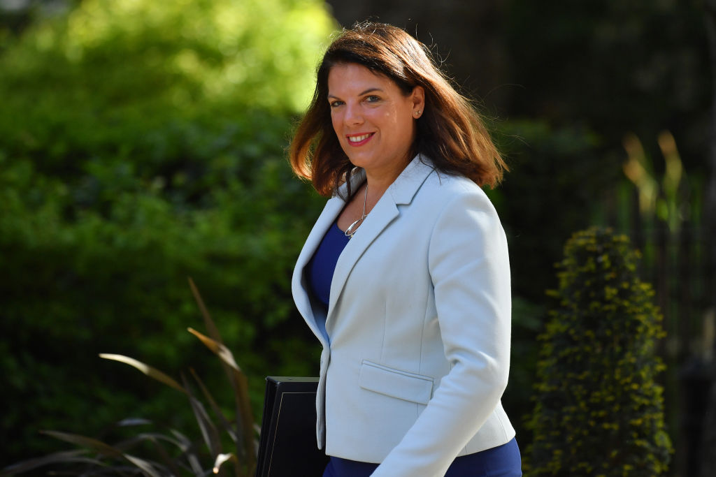 Conservative MP Caroline Nokes arrives for the weekly Cabinet meeting at Downing Street. 