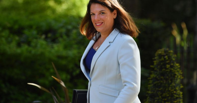 Conservative MP Caroline Nokes arrives for the weekly Cabinet meeting at Downing Street.