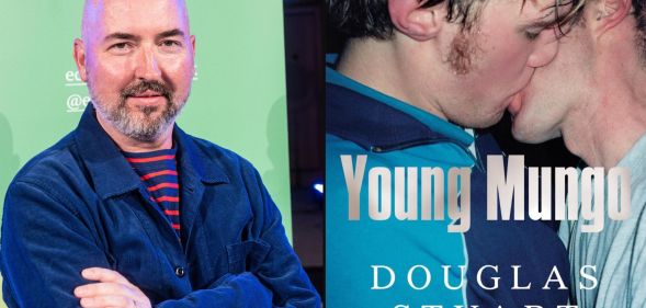 On the left, author Douglas Stuart. On the right, the front cover of his book Young Mungo.