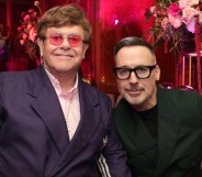 Elton John (L) with husband David Furnish (R).