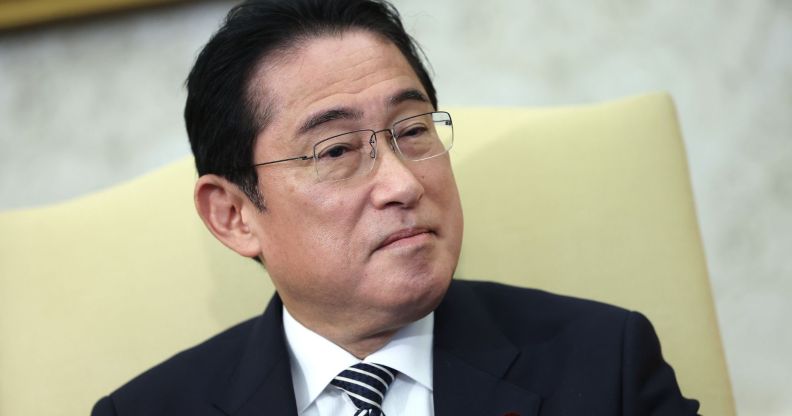 Fumio Kishida during a visit to the US.