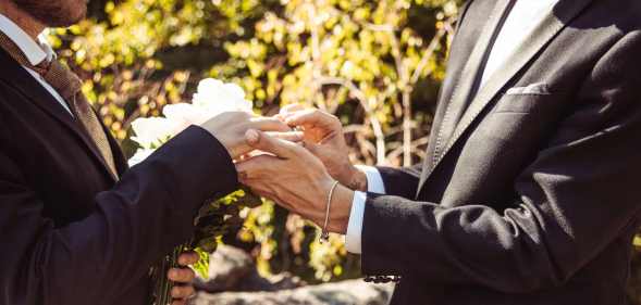 Two men getting married