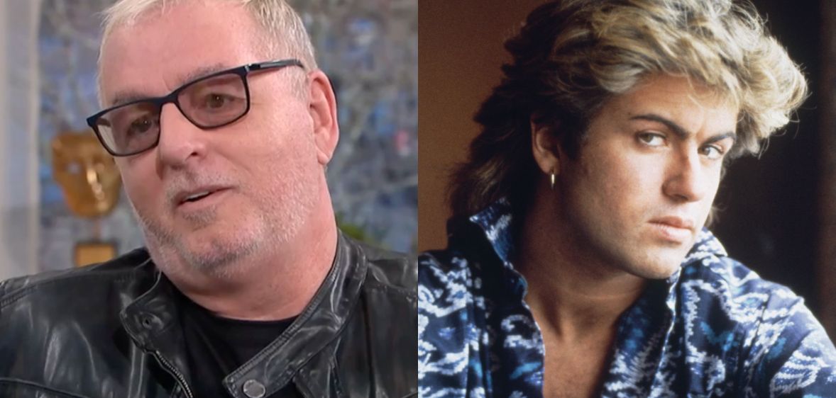 Andros Georgiou (left) on This Morning and George Michael (right)