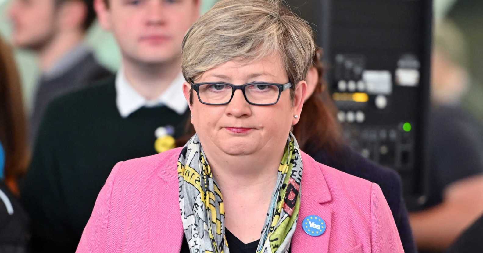 Joanna Cherry in pink suit