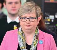 Joanna Cherry in pink suit