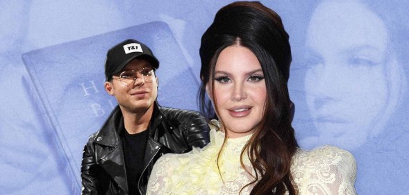 Lana Del Rey (right) superimposed next to pastor Judah Smith, who appears on her album Did You Know That There's a Tunnel Under ocean Blvd on the track "Judah Smith Interlude".