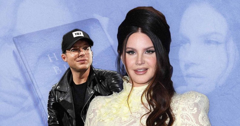 Lana Del Rey (right) superimposed next to pastor Judah Smith, who appears on her album Did You Know That There's a Tunnel Under ocean Blvd on the track "Judah Smith Interlude".