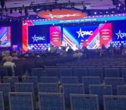 The almost empty room at CPAC 2023.