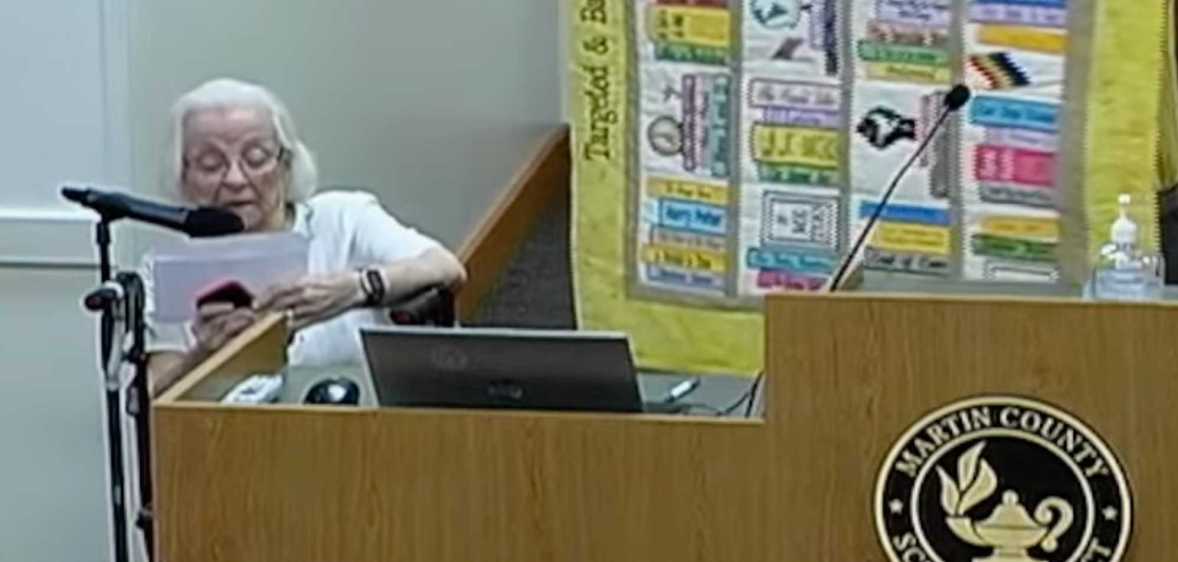 100-year-old Grace Linn gives speech at Martin County School Board meeting