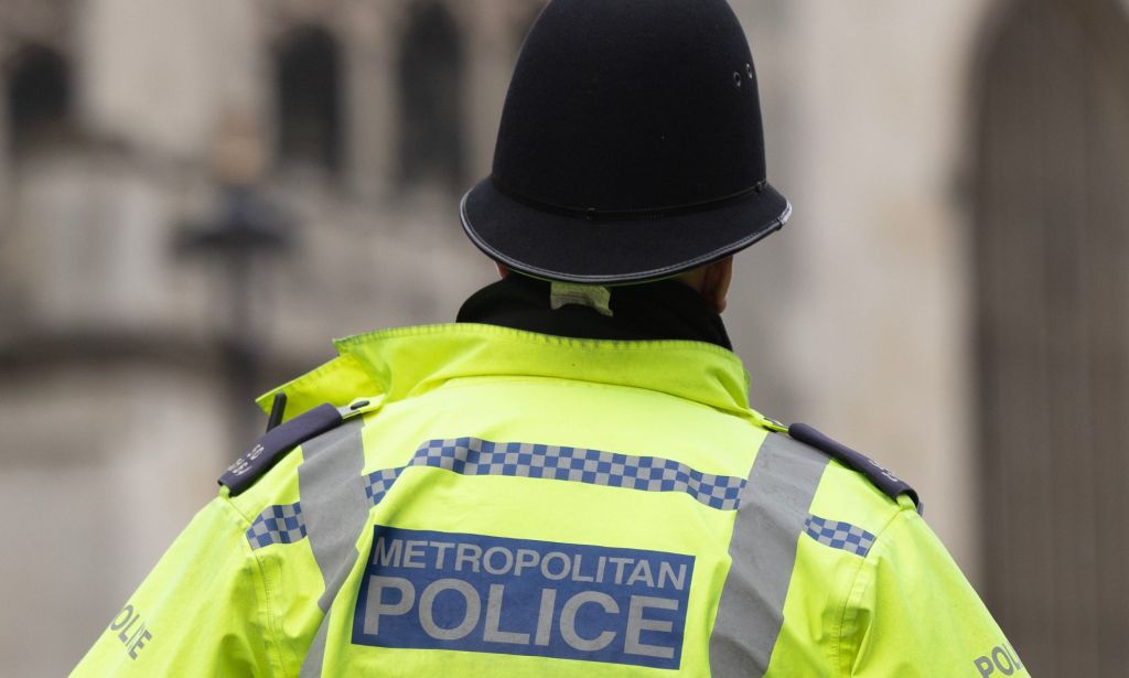 A Met Police officer on the street.